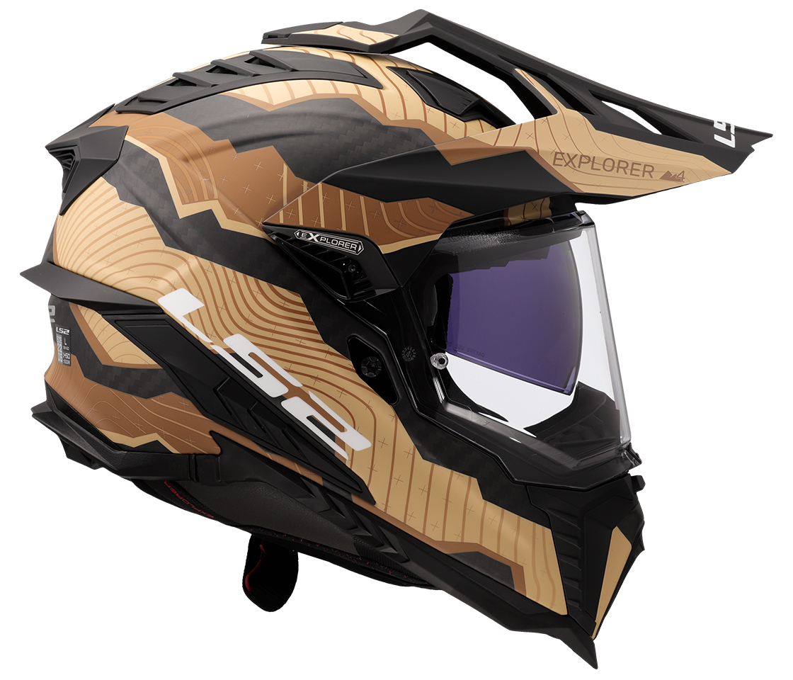 LS2 MX701 EXPLORER C ŠALMAS - TRICK BROWN SAND
