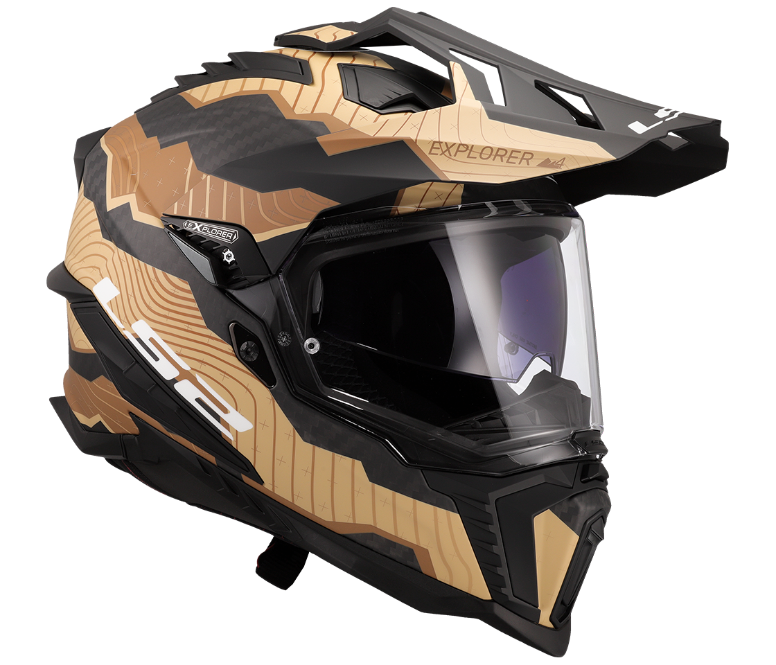 LS2 MX701 EXPLORER C ŠALMAS - TRICK BROWN SAND