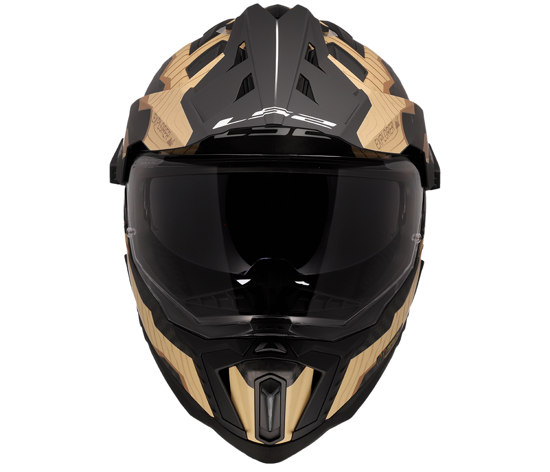 LS2 MX701 EXPLORER C ŠALMAS - TRICK BROWN SAND