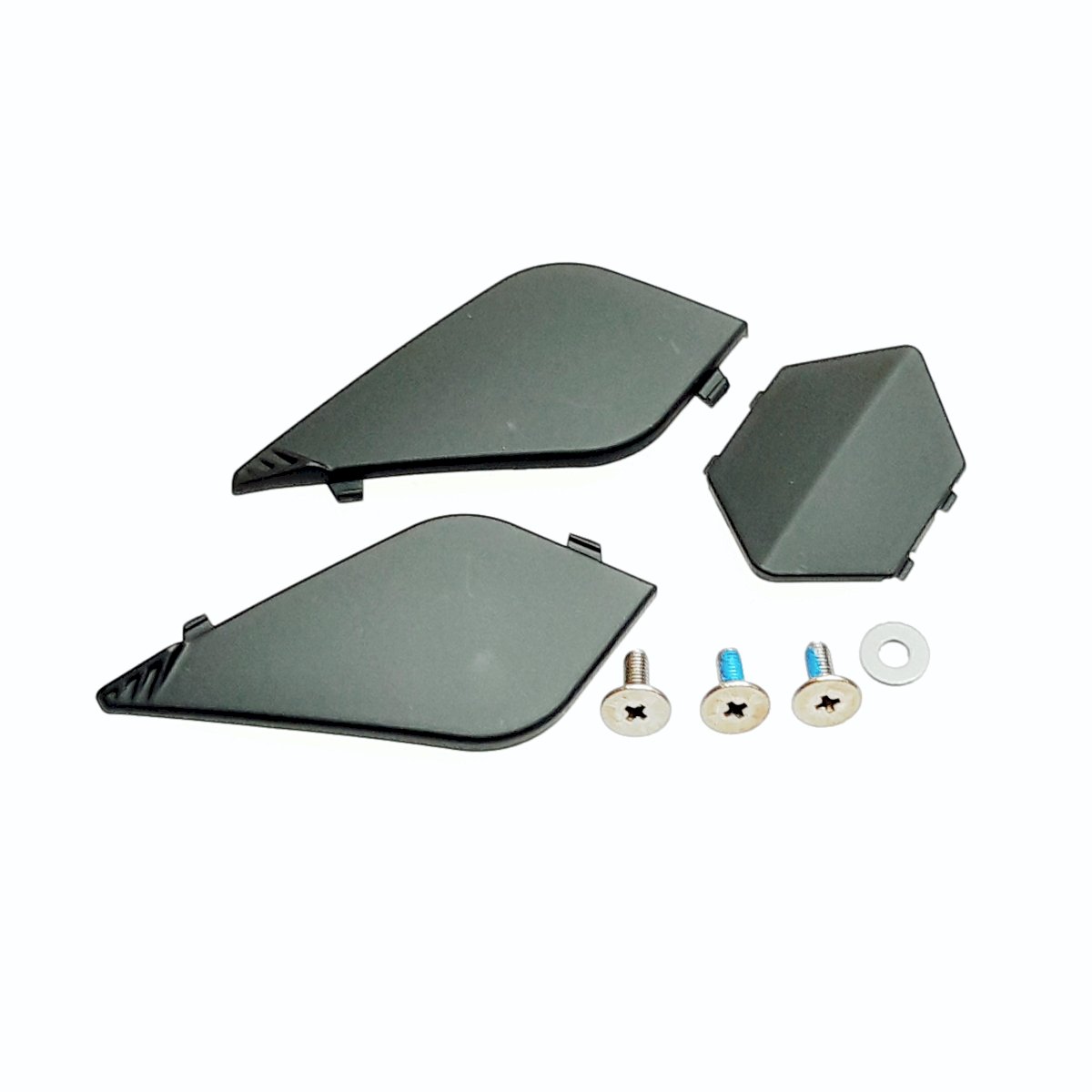 LS2 MX701 PEAK SCREWS+COVERS MATT BLACK