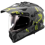 LS2 MX702 PIONEER II ŠALMAS - CRAZY M.BLACK H-V YELL.