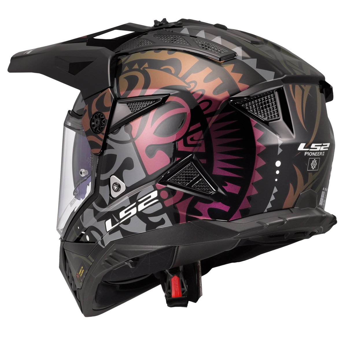 LS2 MX702 PIONEER II ŠALMAS - RANGI BLACK