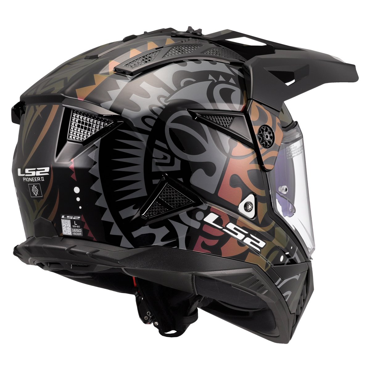 LS2 MX702 PIONEER II ŠALMAS - RANGI BLACK