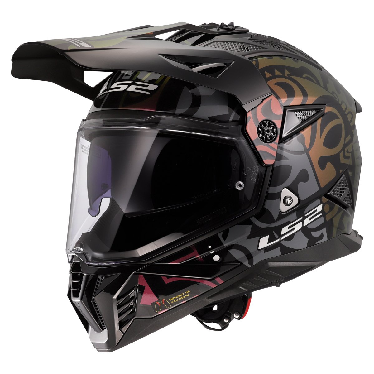 LS2 MX702 PIONEER II ŠALMAS - RANGI BLACK