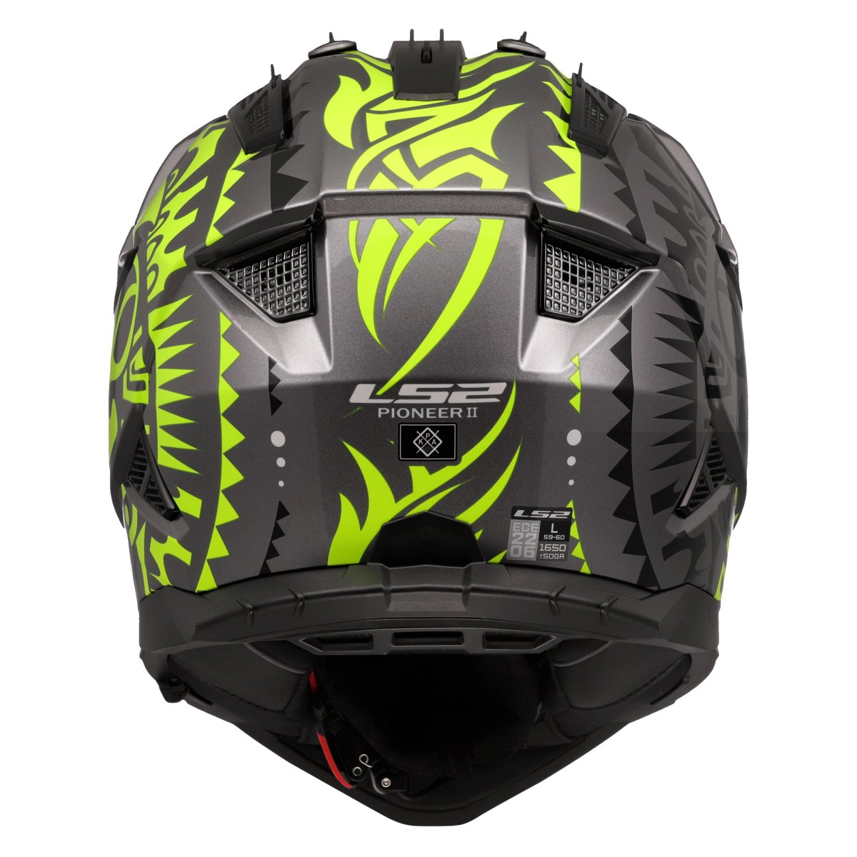LS2 MX702 PIONEER II ŠALMAS - RANGI H-VIS YELLOW