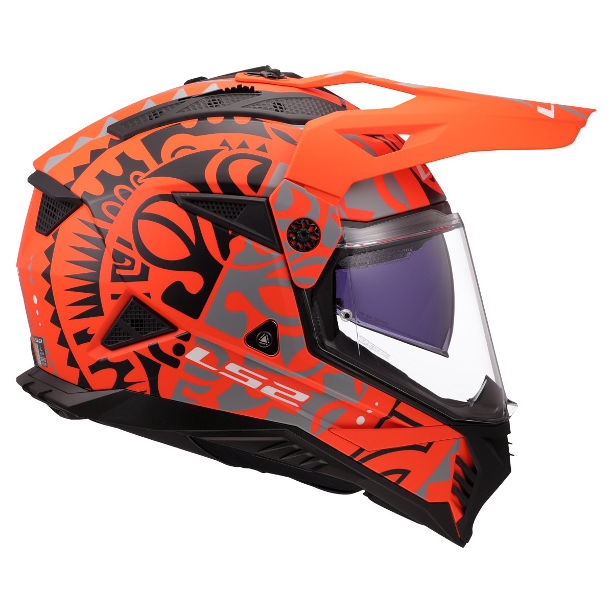 LS2 MX702 PIONEER II ŠALMAS - RANGI ORANGE