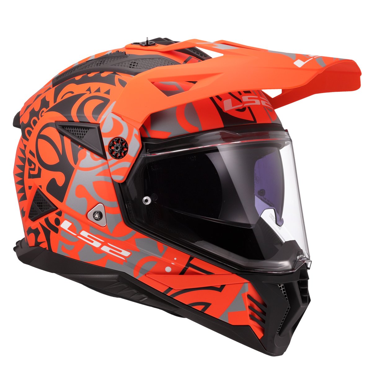 LS2 MX702 PIONEER II ŠALMAS - RANGI ORANGE