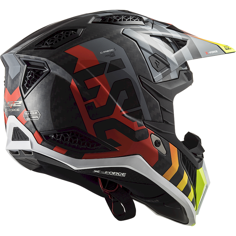 LS2 MX703 C X-FORCE ŠALMAS - BARRIER H-V Yellow Red