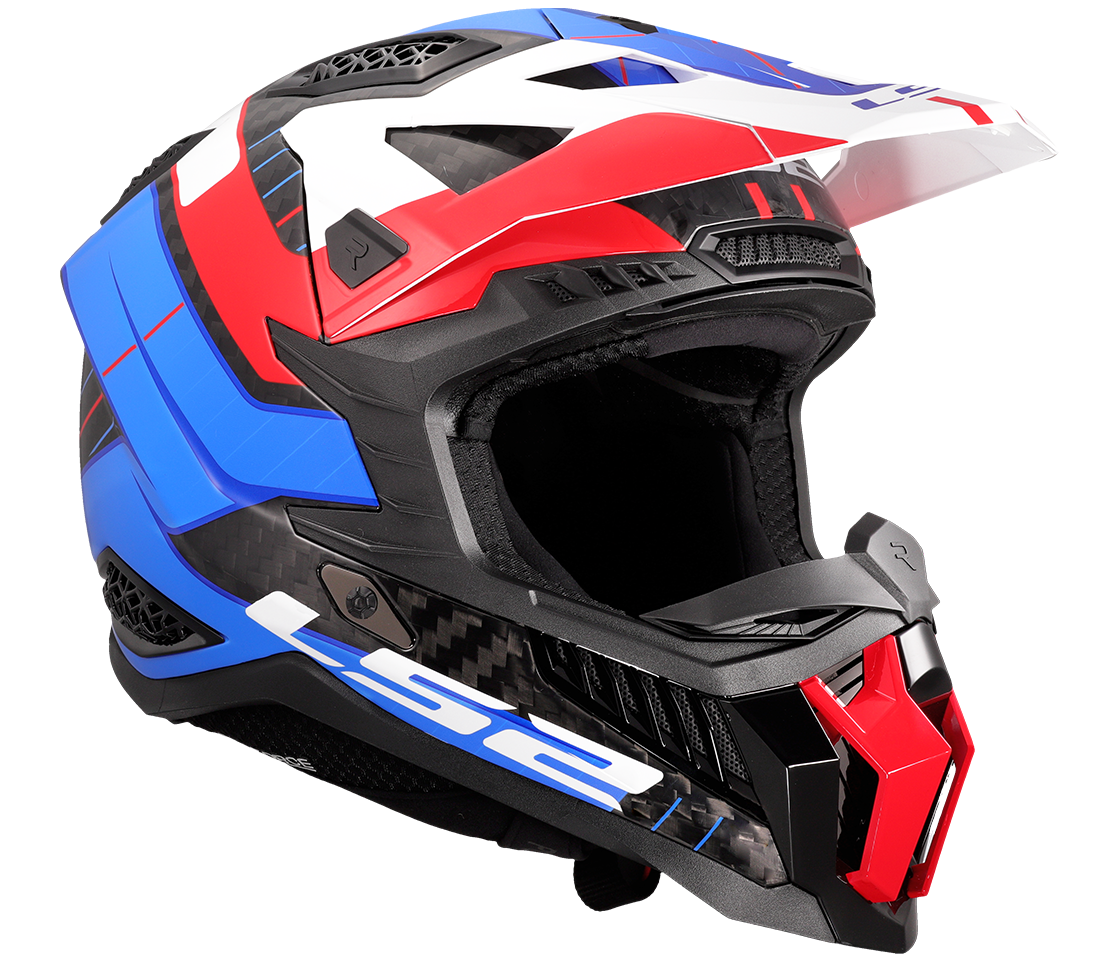 LS2 MX703 X-FORCE ŠALMAS - GALUO WHITE RED BLUE