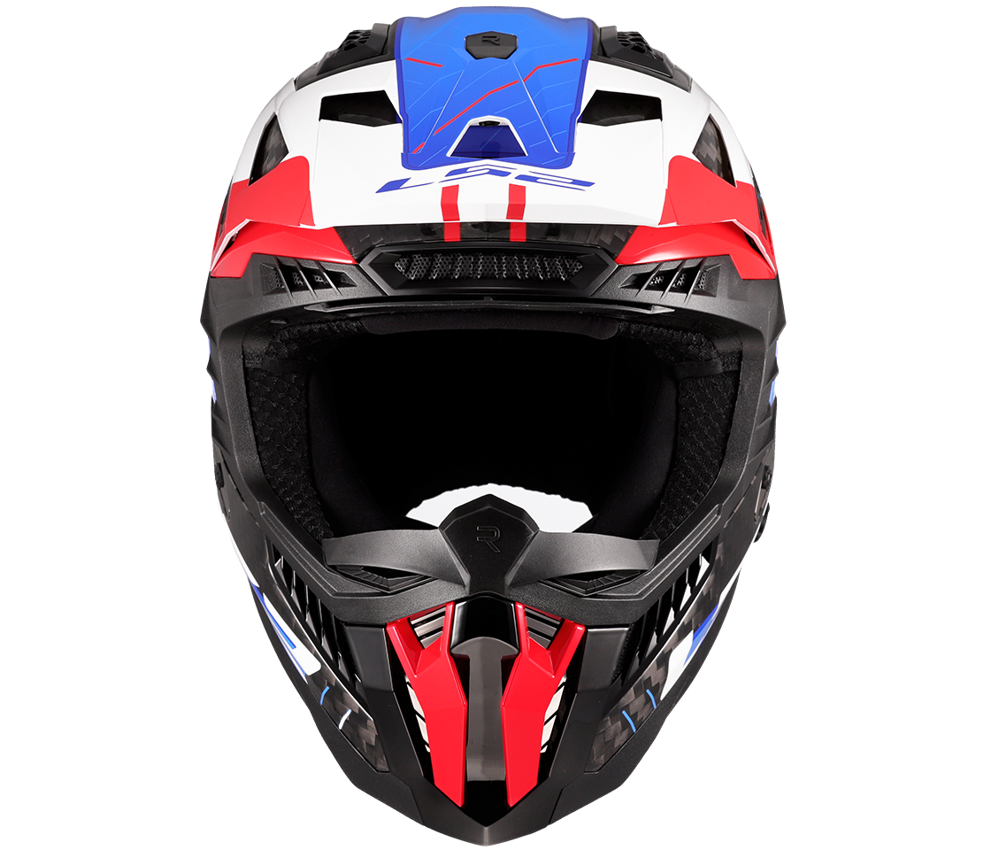 LS2 MX703 X-FORCE ŠALMAS - GALUO WHITE RED BLUE