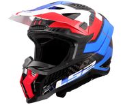 LS2 MX703 X-FORCE ŠALMAS - GALUO WHITE RED BLUE