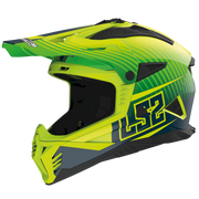 LS2 MX708 FAST II ŠALMAS - DUCK M.H-V GREEN H-V YELL.