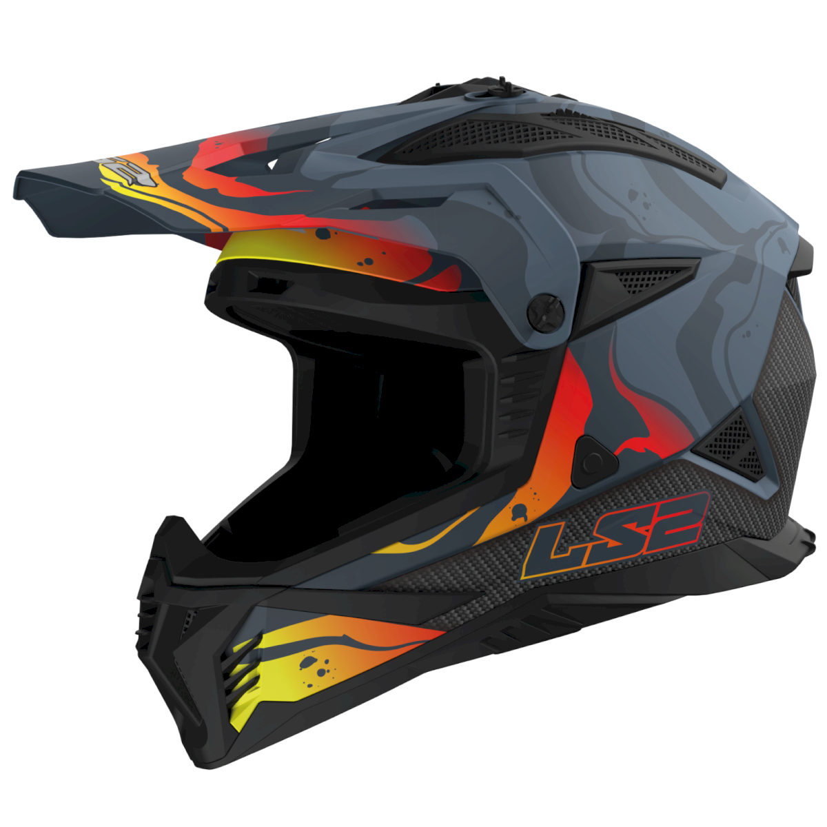 LS2 MX708 FAST II ŠALMAS - WASH MATT DARK GREY