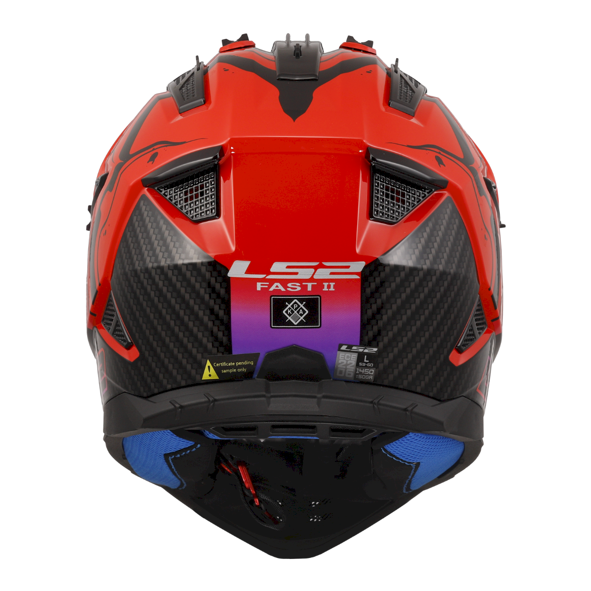 LS2 MX708 FAST II ŠALMAS - WASH RED