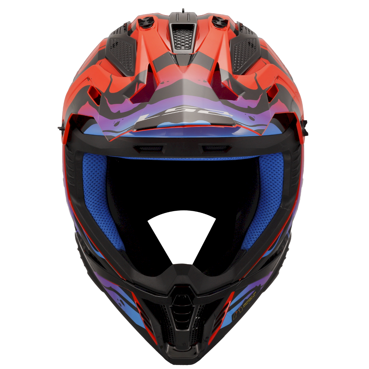 LS2 MX708 FAST II ŠALMAS - WASH RED