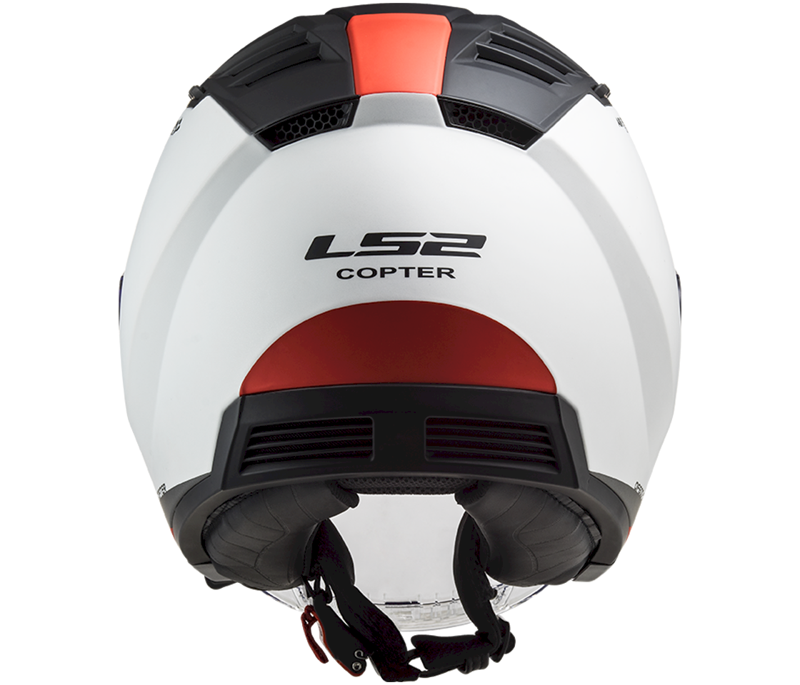 LS2 OF600 COPTER II ŠALMAS - URBANE M.WHITE RED