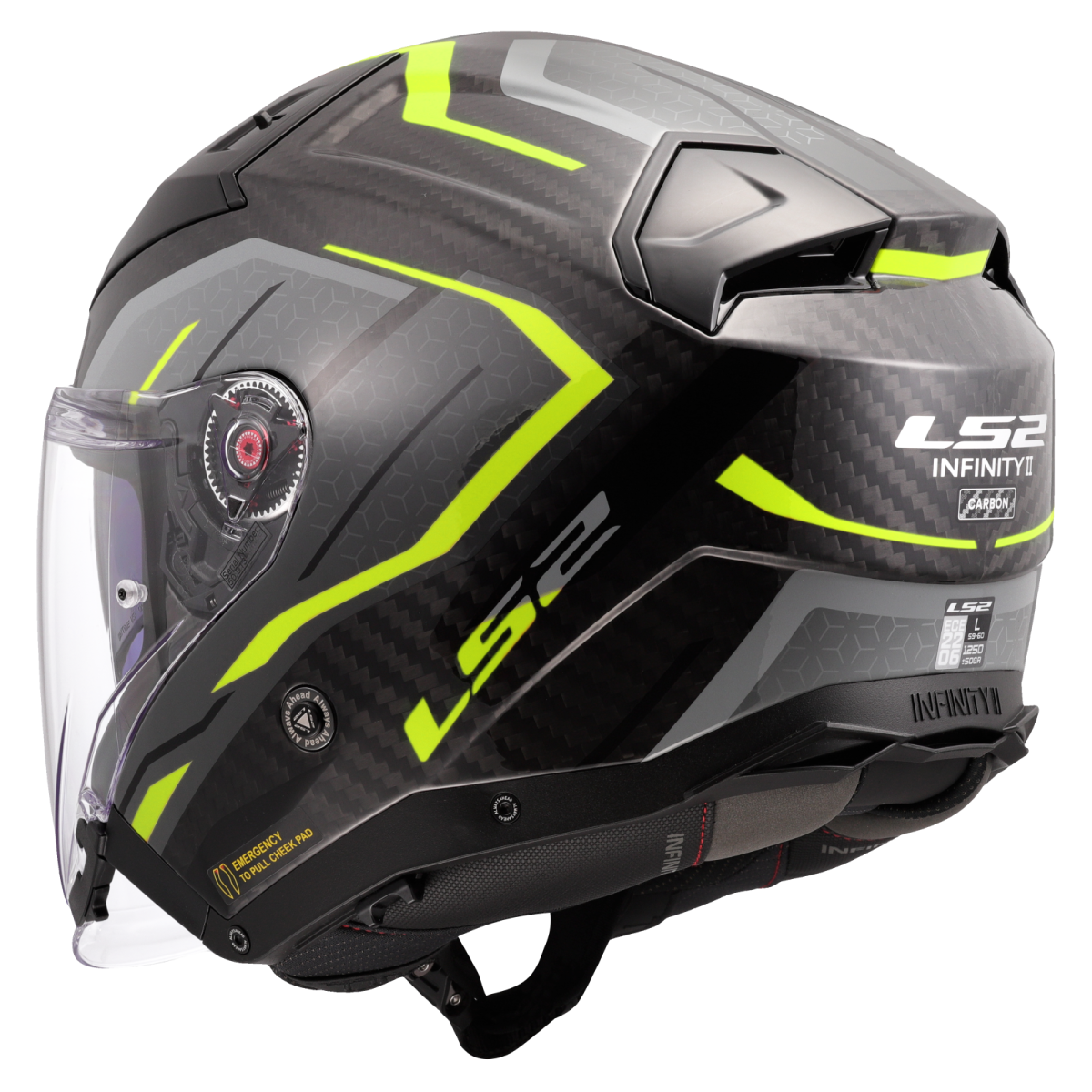 LS2 OF603 INFINITY II C ŠALMAS - URUS H-VIS YELLOW