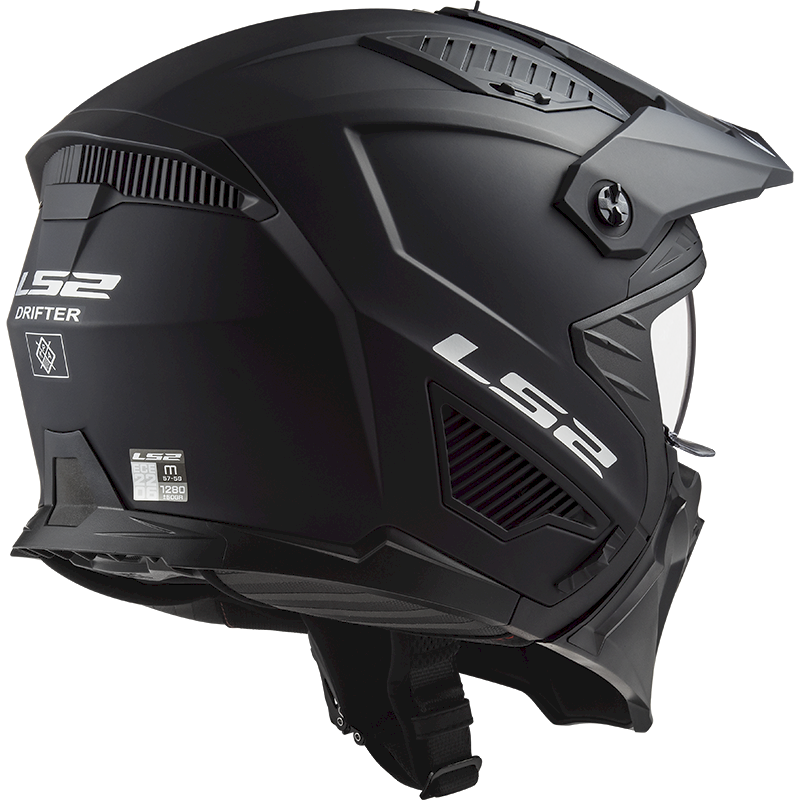 LS2 OF606 DRIFTER ŠALMAS - SOLID MATT BLACK