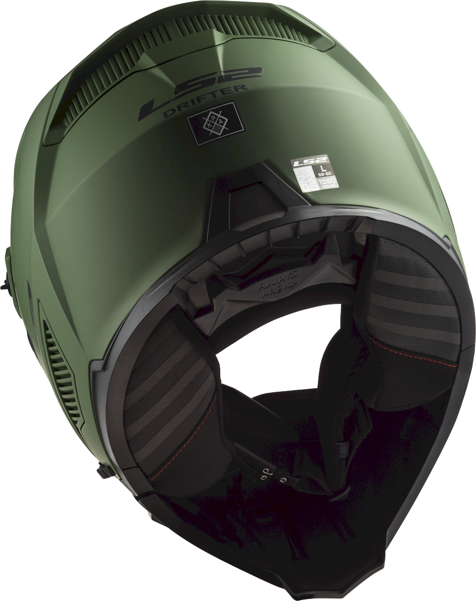 LS2 OF606 DRIFTER ŠALMAS - SOLID MATT MILITARY GREEN