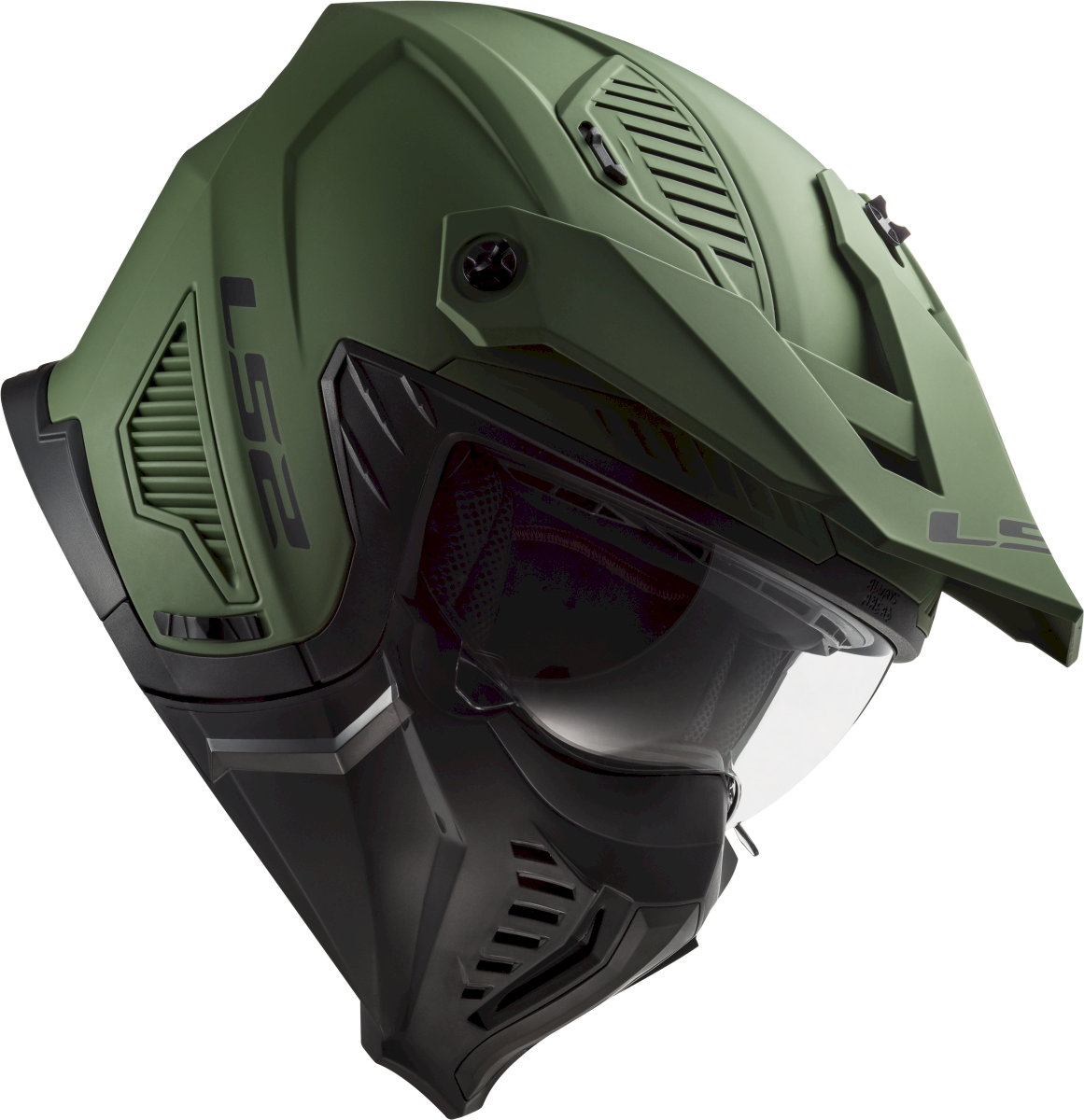 LS2 OF606 DRIFTER ŠALMAS - SOLID MATT MILITARY GREEN
