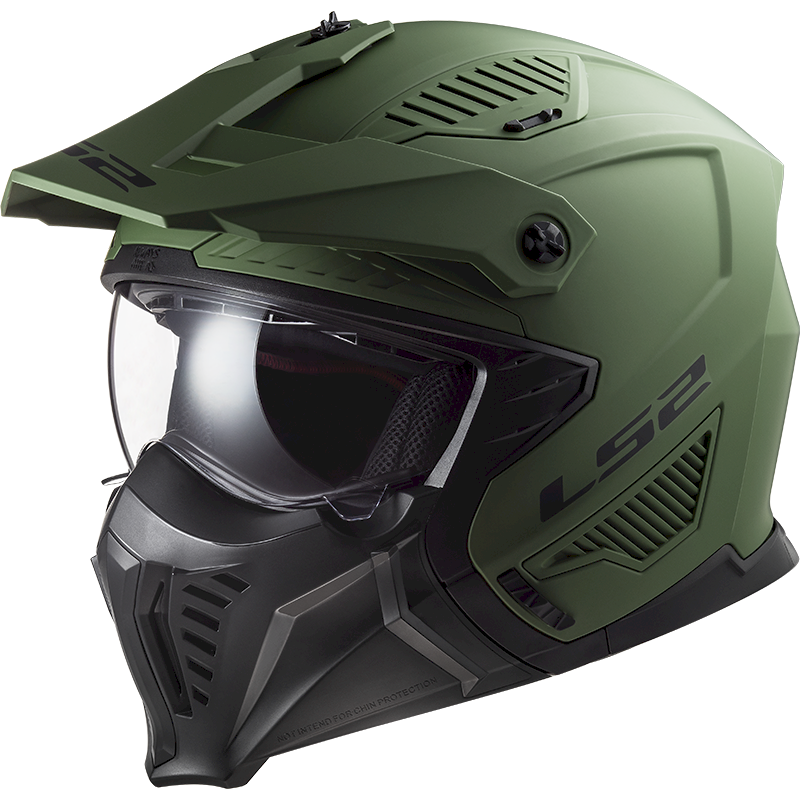 LS2 OF606 DRIFTER ŠALMAS - SOLID MATT MILITARY GREEN