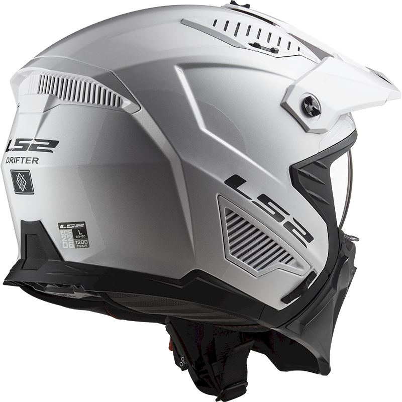 LS2 OF606 DRIFTER ŠALMAS - SOLID WHITE