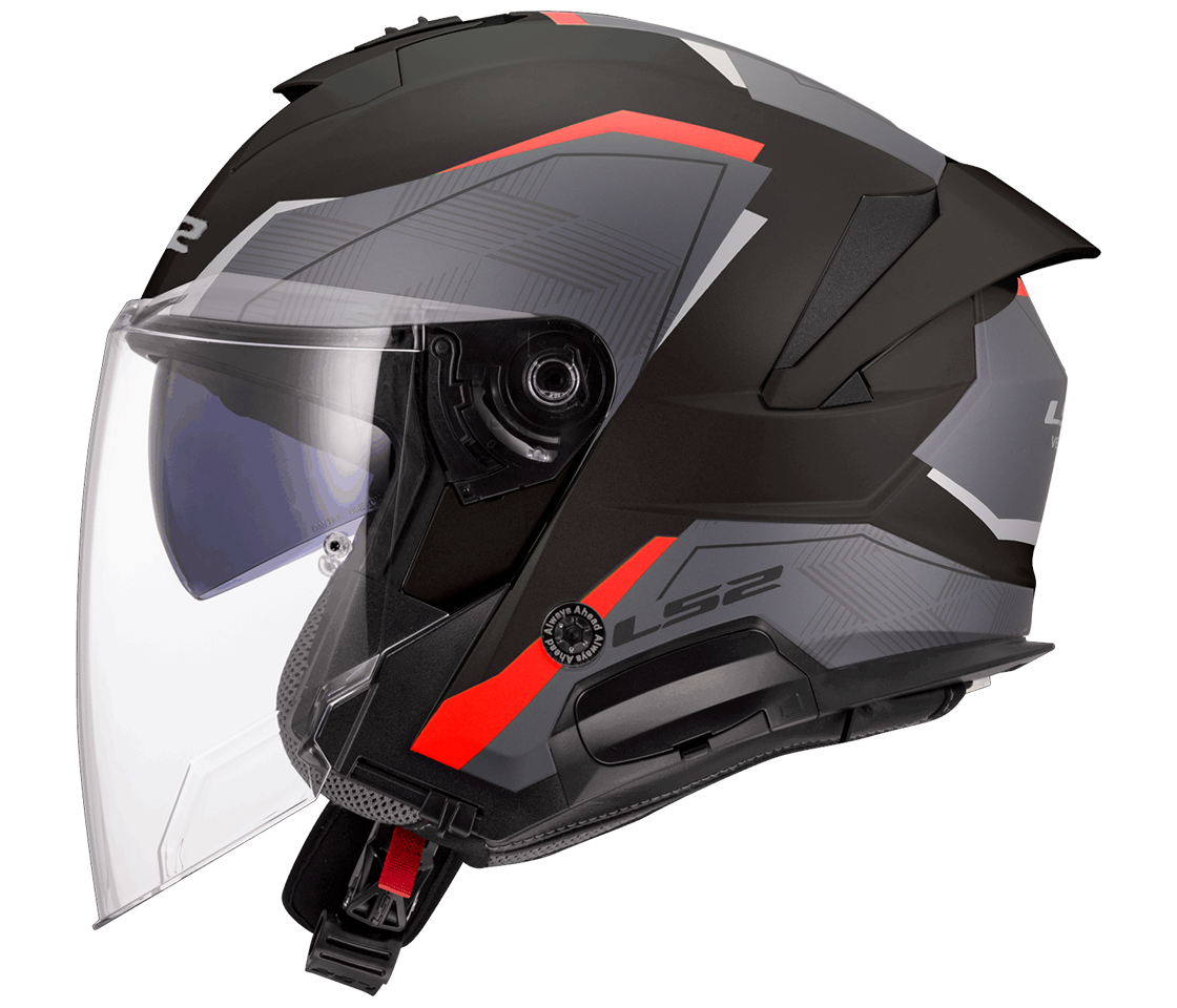 LS2 OF618 VERSO II ŠALMAS - AIR BLACK RED