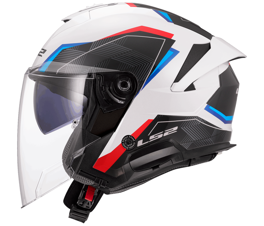 LS2 OF618 VERSO II ŠALMAS - AIR WHITE BLUE RED