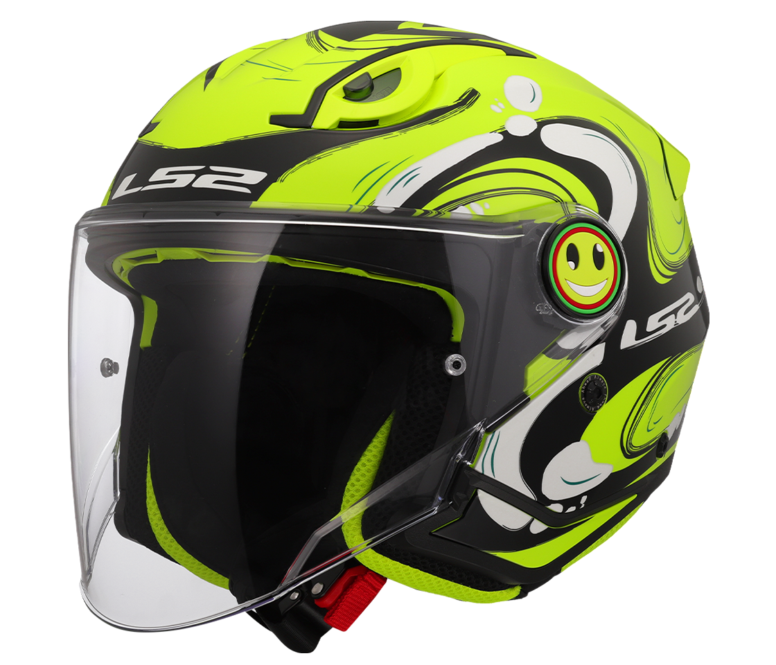 LS2 OF622 FUNNY II ŠALMAS - GLUP H-VIS YELLOW