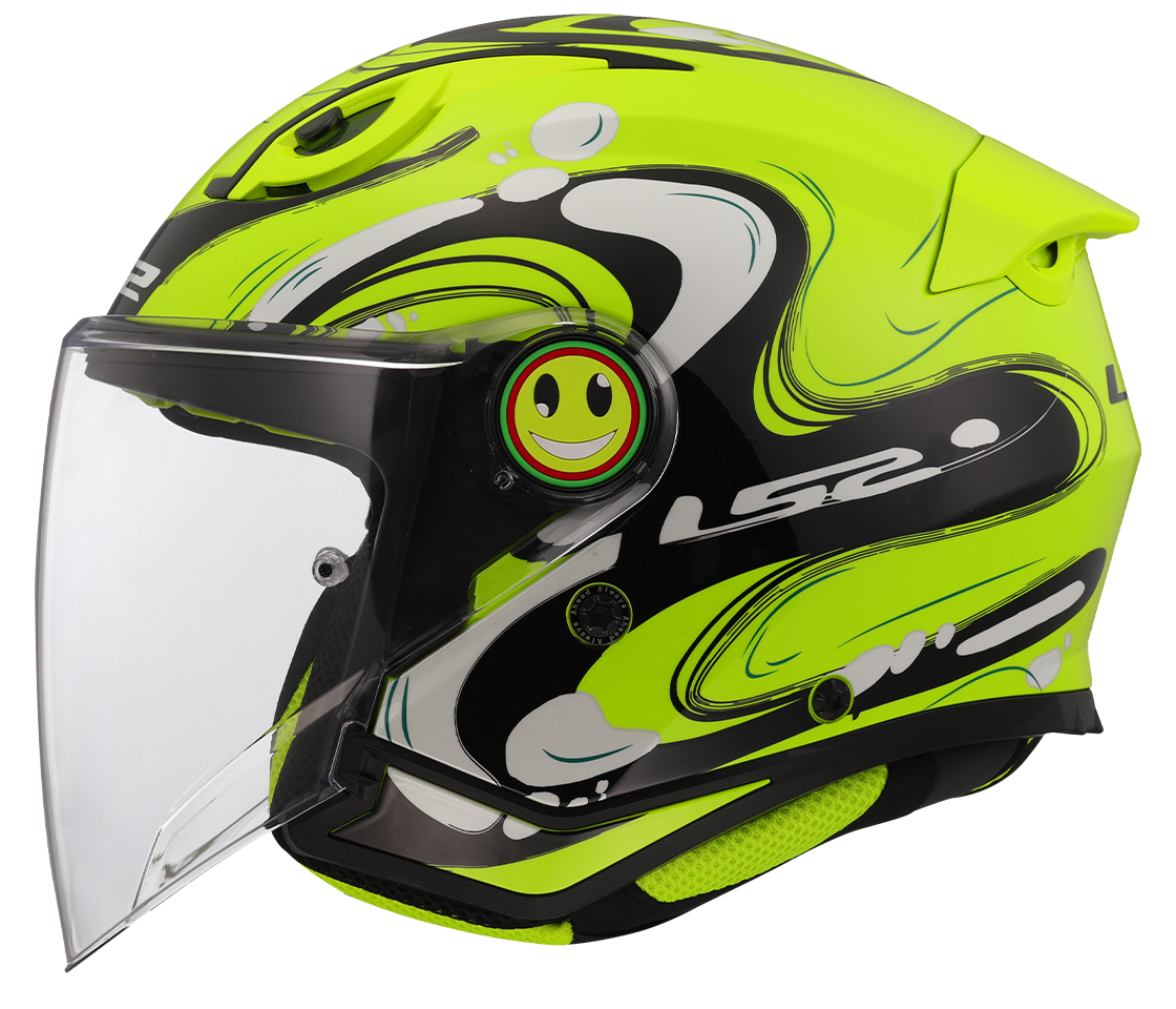LS2 OF622 FUNNY II ŠALMAS - GLUP H-VIS YELLOW
