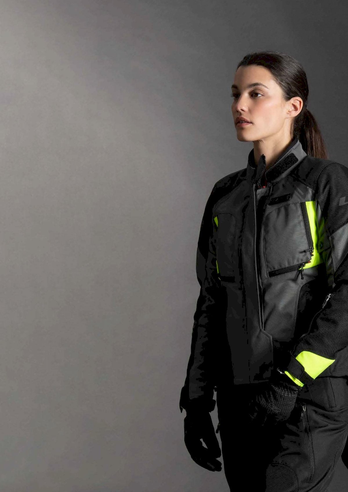 Striukė LS2 PHASE LADY JACKET GREY BLACK YELLOW