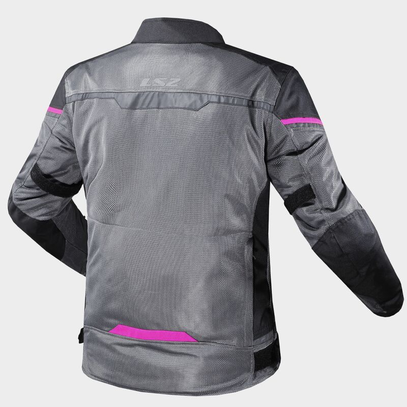 LS2 Riva Lady Jacket Black Dark Grey Pink