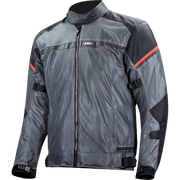 Striukė LS2 RIVA MAN JACKET BLACK DARK GREY RED