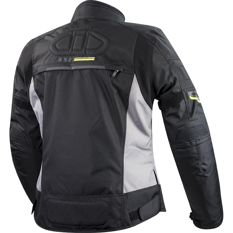 Striukė LS2 SHADOW LADY JACKET BLACK TITAN H-V YELLOW
