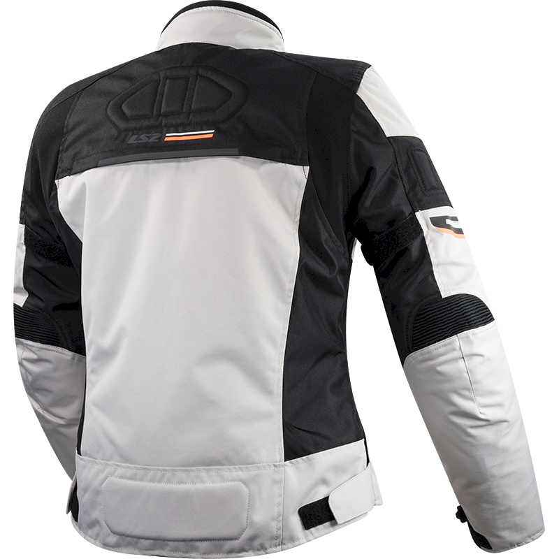 Moteriška striukė LS2 SHADOW LADY JACKET LIGHT GREY BLACK ORANGE