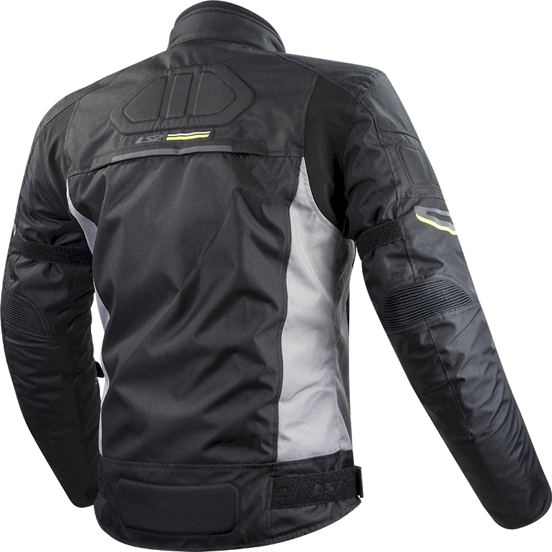 Striukė LS2 SHADOW MAN JACKET BLACK TITANIUM H-V YELLOW