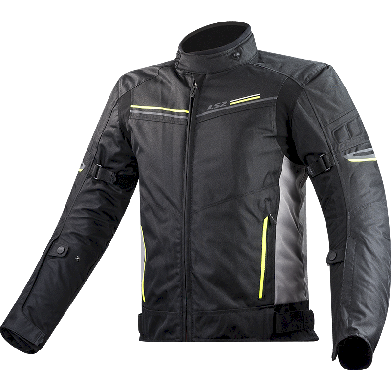 Striukė LS2 SHADOW MAN JACKET BLACK TITANIUM H-V YELLOW
