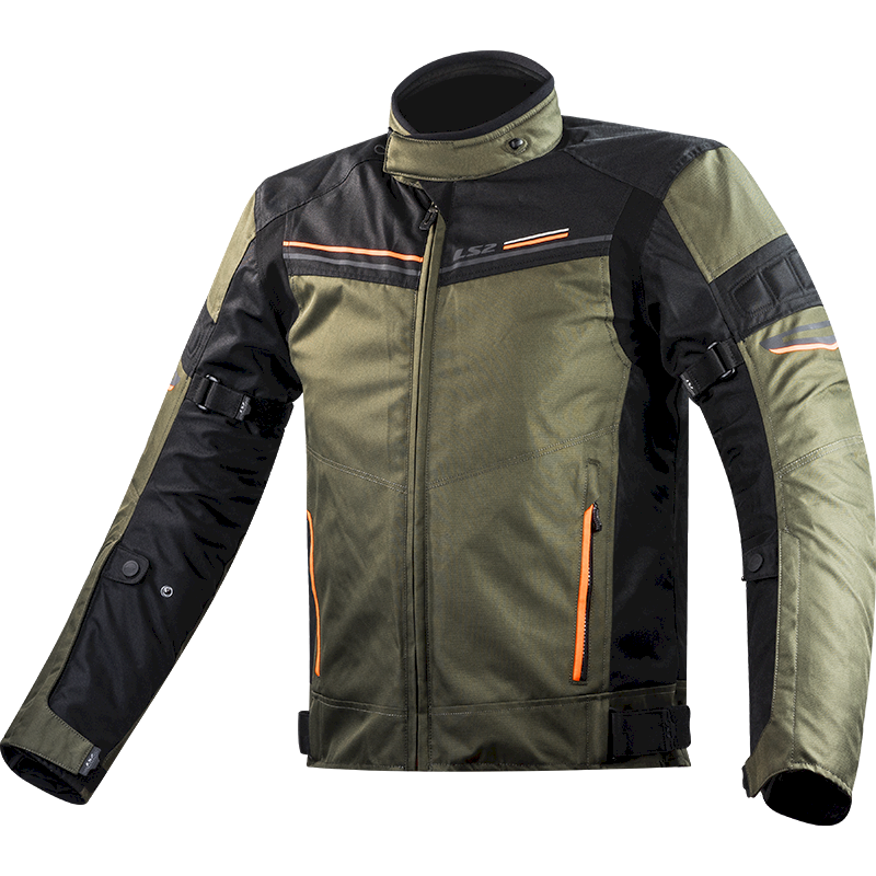 Striukė LS2 SHADOW MAN JACKET KHAKI BLACK H-V ORANGE