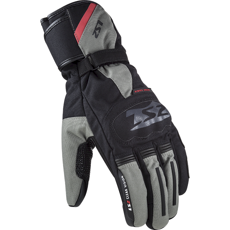 Pirštinės LS2 SNOW MAN GLOVES BLACK GREY