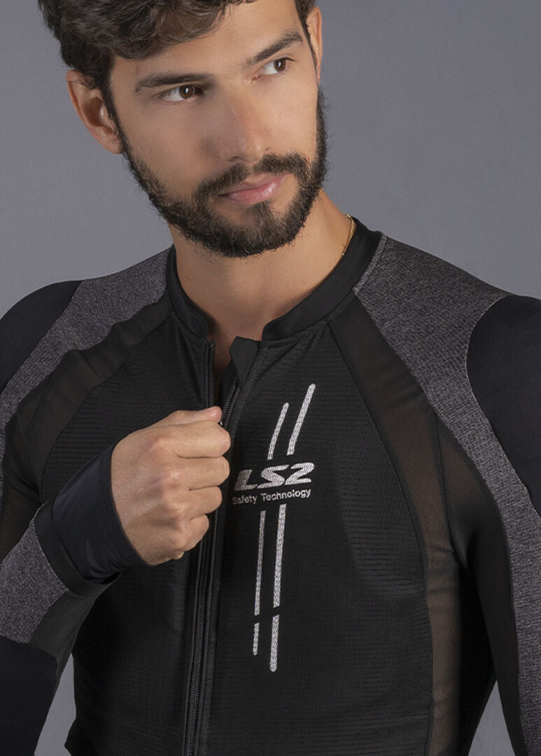 LS2 X-Armor Man Jacket Black Silver