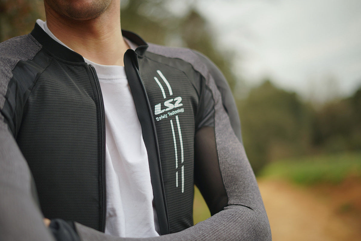 LS2 X-Armor Man Jacket Black Silver