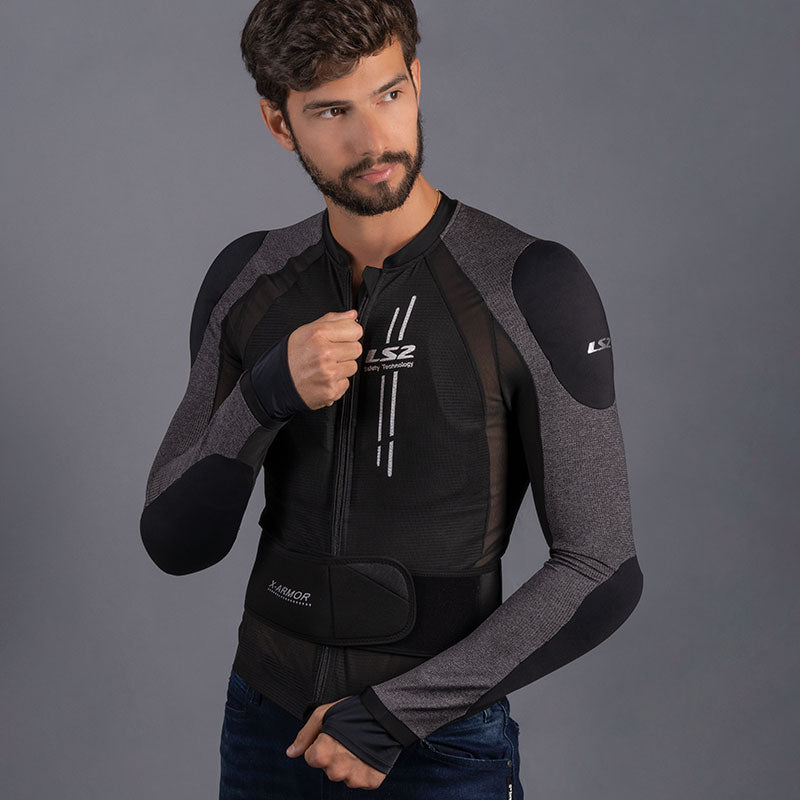 LS2 X-Armor Man Jacket Black Silver