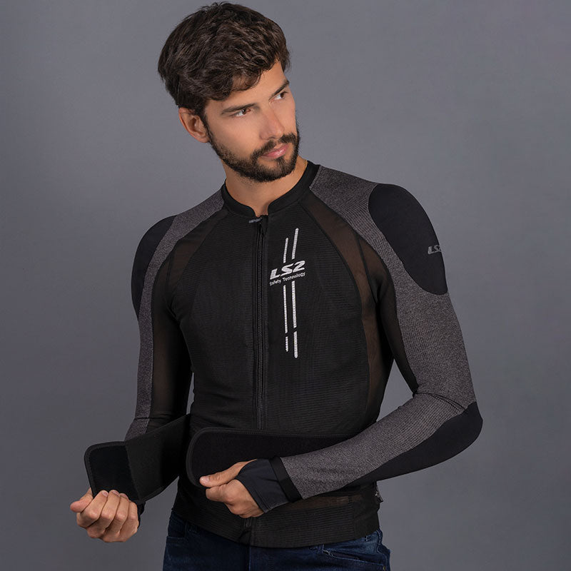LS2 X-Armor Man Jacket Black Silver