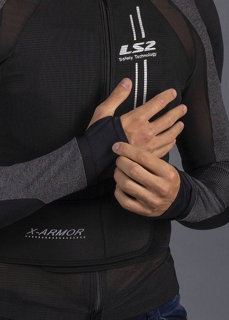LS2 X-Armor Man Jacket Black Silver