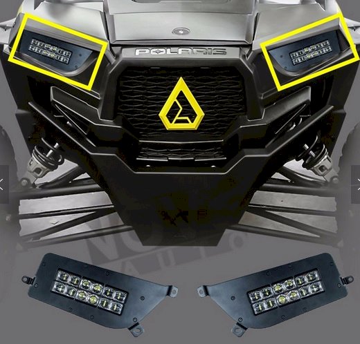 Headlight SHARK LED for Polaris ATV, UTV with Backlight, 2pcs
