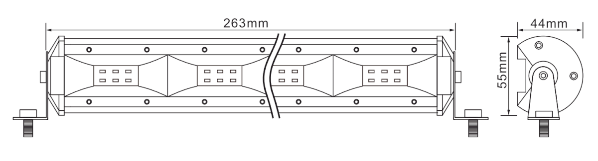 SHARK LED Bar Light 10.5" 24W 2400lm