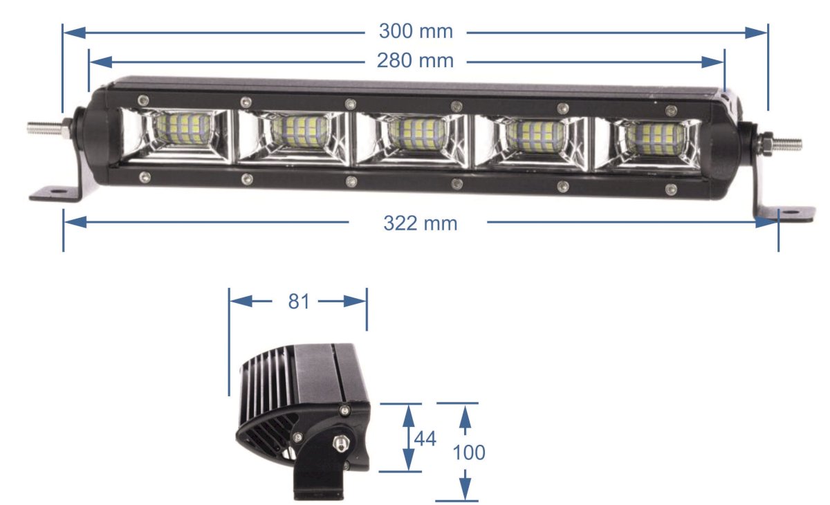 Žibintas SHARK LED Bar 11", ETI LED, 50W