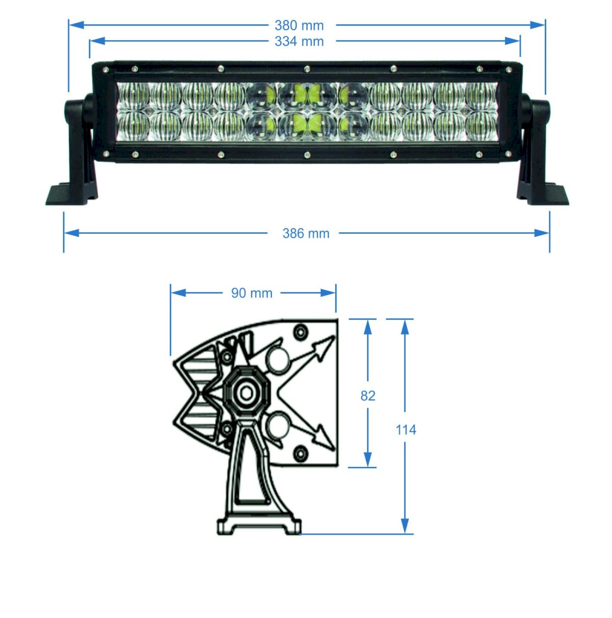 Žibintas SHARK LED 13,5", 5D, 72W