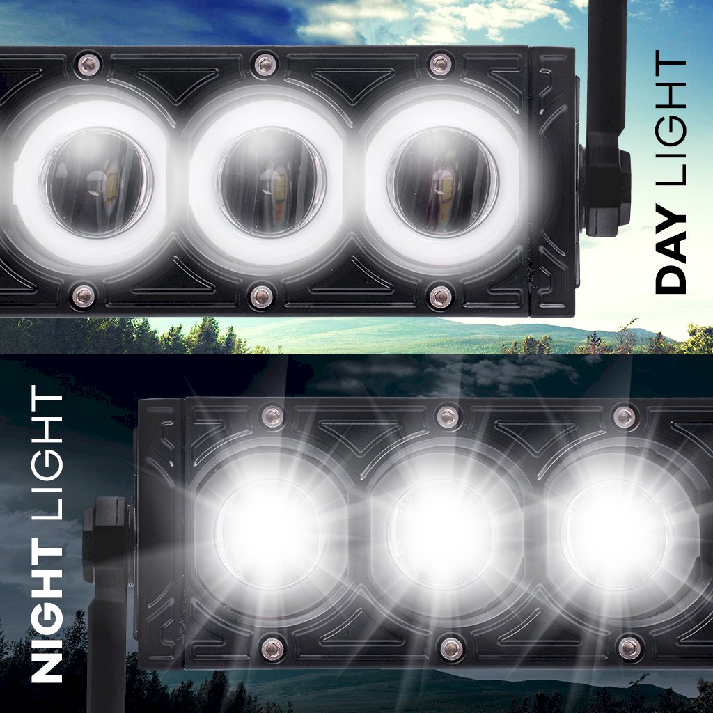 Žibintas SHARK LED Bar 17" with Halo Ring, CREE LED, 80W