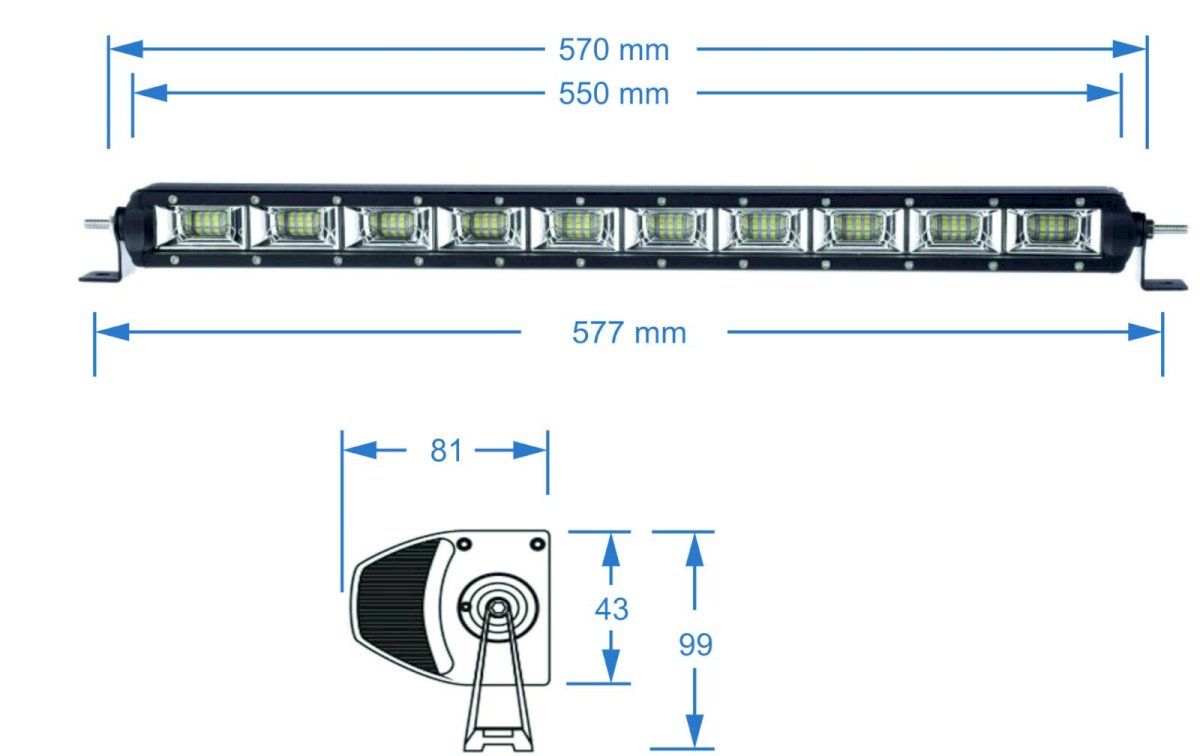 SHARK LED Bar 21.5", ETI LED, 100W